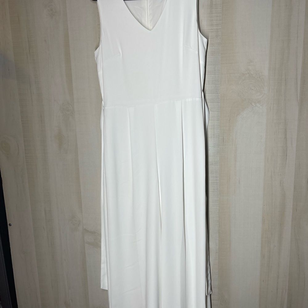 CeCe white sleeveless pants romper v neck, size 2 - Picture 6 of 16